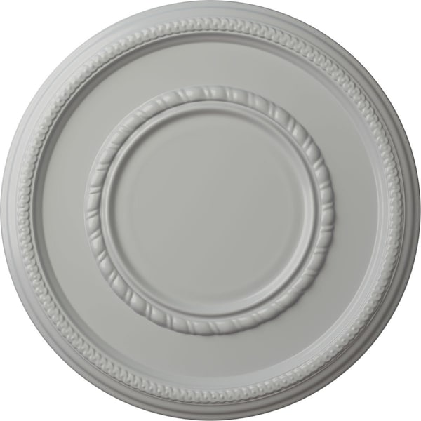 Ekena Millwork Federal Roped Large Ceiling Medallion (Fits Canopies up to 7 3/4"), 17 3/8"OD x 1 1/8"P, Frost CM17FEFRF - main